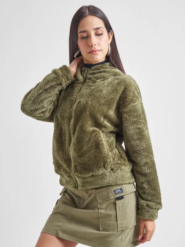 Women Solid Sweatshirt