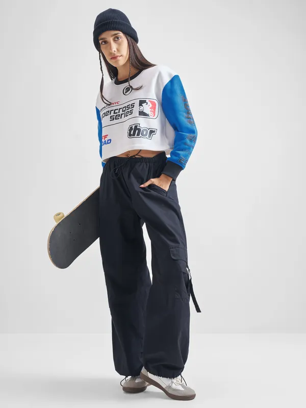  Tokyo Talkies Women White Round Neck Sweatshirts