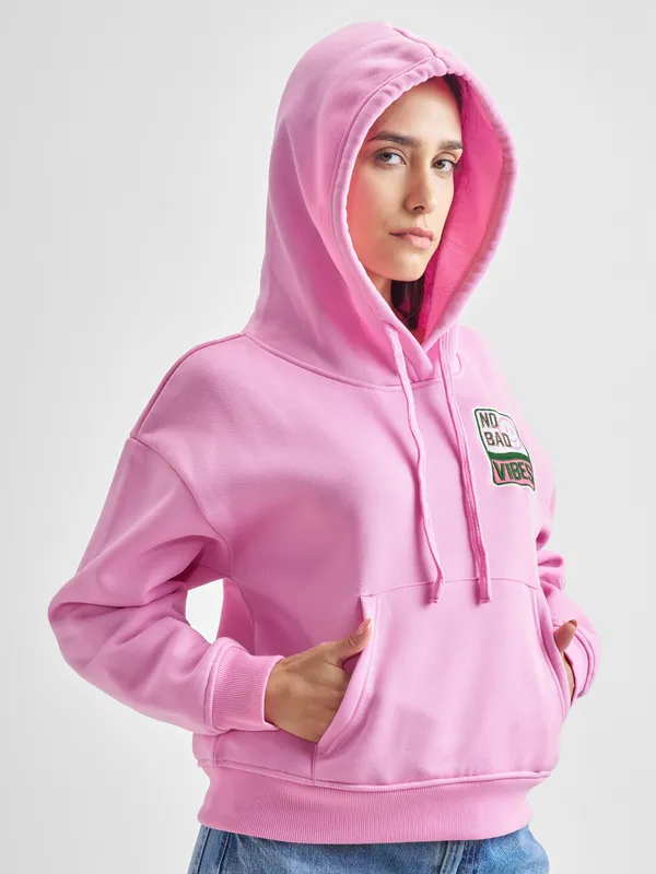 Women Self Design Sweatshirt