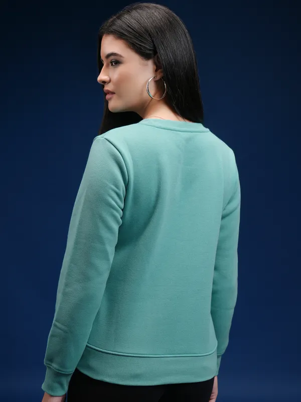 Women Solid Sweatshirt