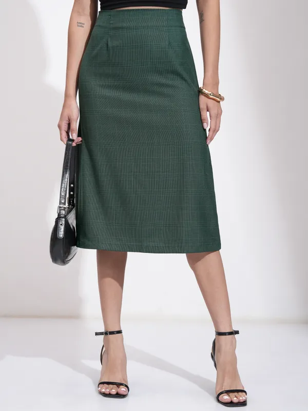  Tokyo Talkies Women Green Midi Skirts