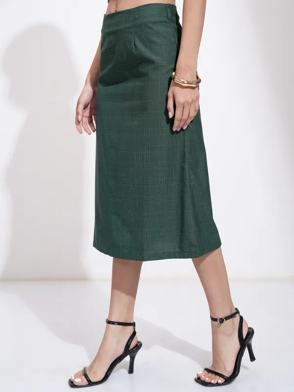  Tokyo Talkies Women Green Midi Skirts