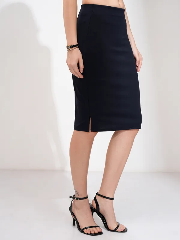 Tokyo Talkies Women Navy Blue Mini Skirt