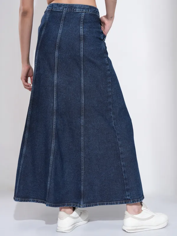 Tokyo Talkies Women Blue Maxi Skirt