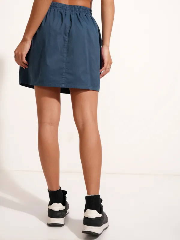 Tokyo Talkies Women Blue Mini Skirt
