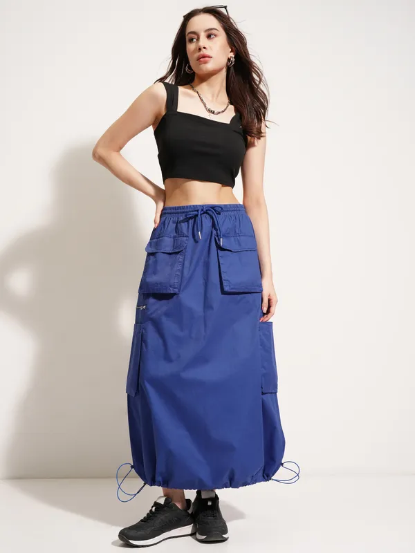 Tokyo Talkies Women Blue Mini Skirt