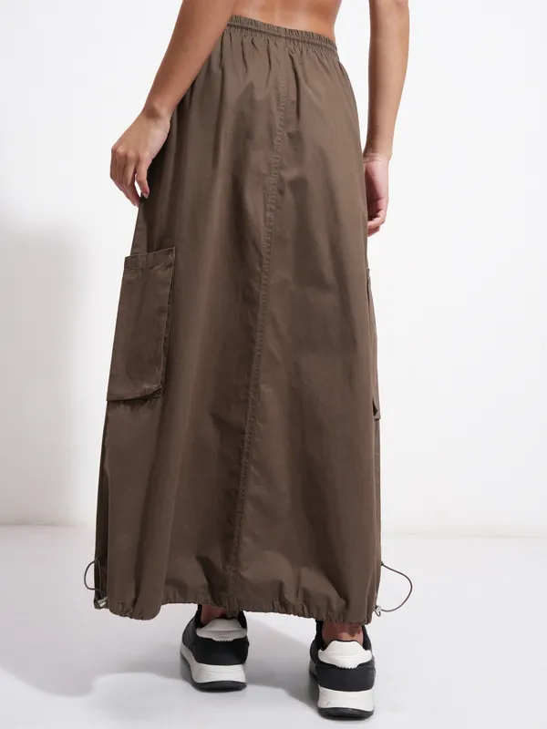 Tokyo Talkies Women Brown Above Knee Skirt