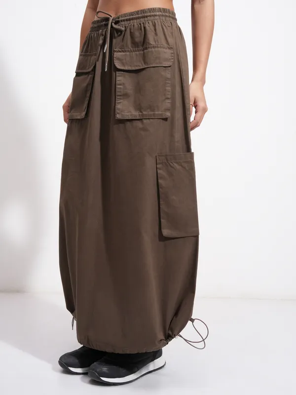Tokyo Talkies Women Brown Above Knee Skirt