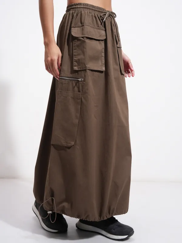 Tokyo Talkies Women Brown Above Knee Skirt