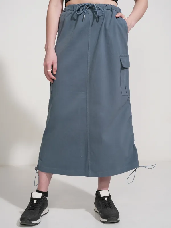 Tokyo Talkies Women Blue Above Knee Skirt