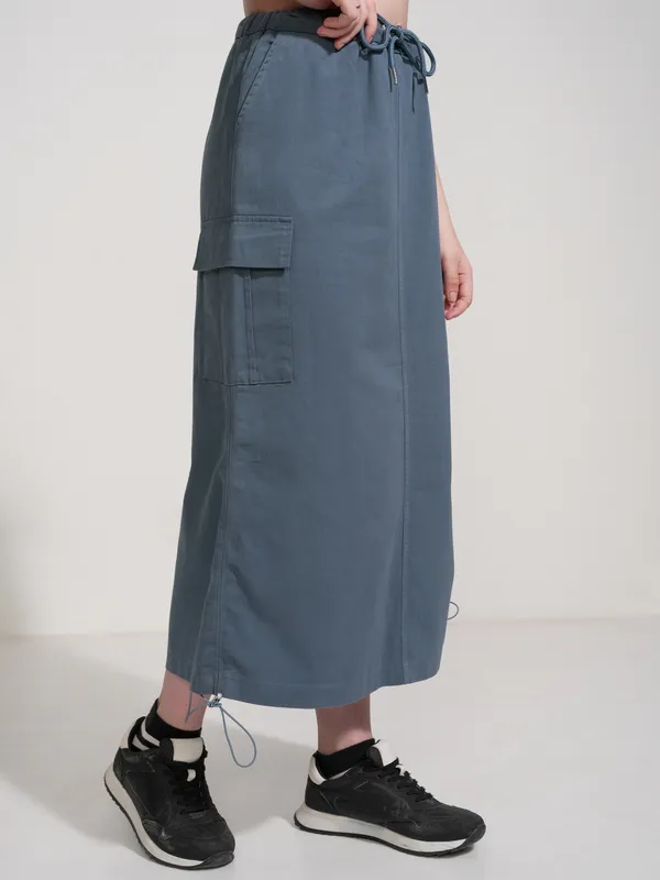 Tokyo Talkies Women Blue Above Knee Skirt