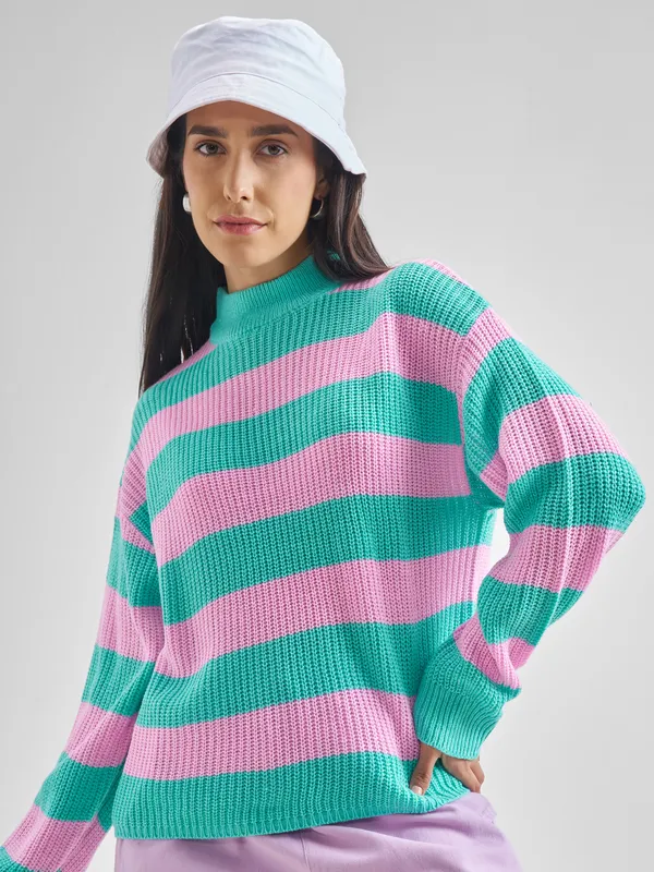 Women Colourblocked Sweater