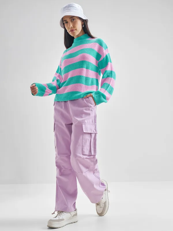 Women Colourblocked Sweater