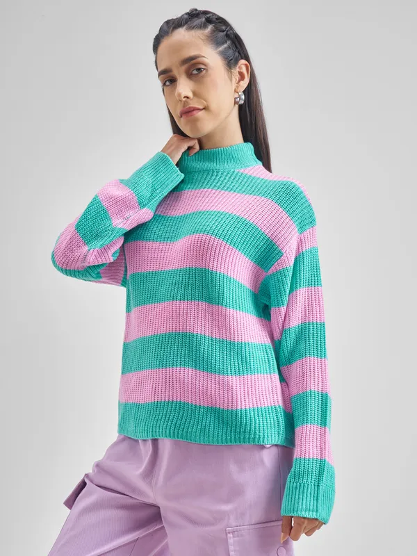 Women Colourblocked Sweater