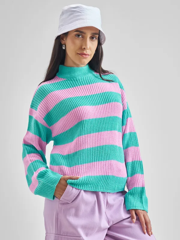 Women Colourblocked Sweater