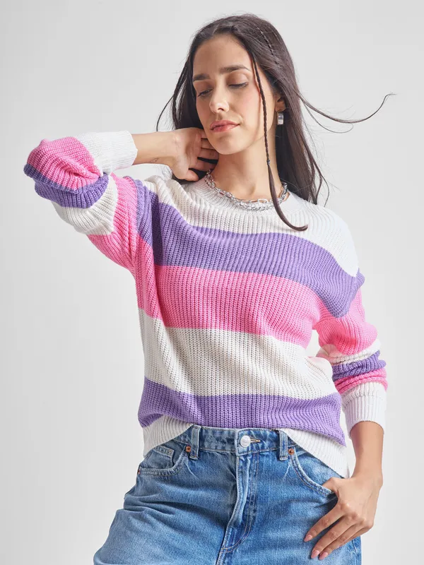 Women Colourblocked Sweater