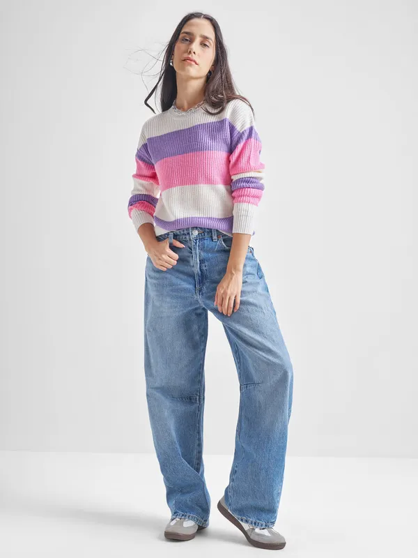 Women Colourblocked Sweater