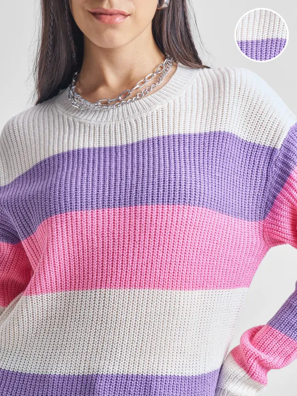 Women Colourblocked Sweater