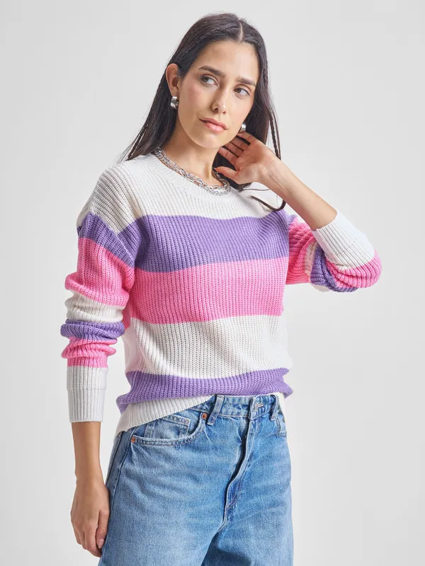 Women Colourblocked Sweater