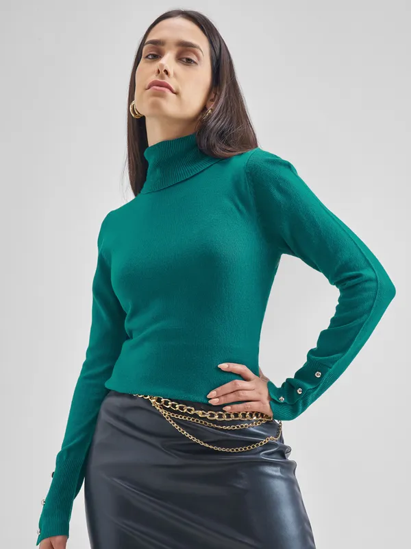 Women Self Design Sweater