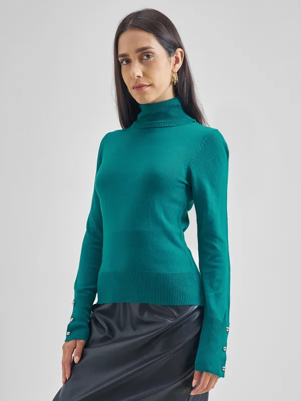 Women Self Design Sweater