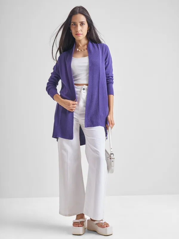  Tokyo Talkies Women Navy Blue Round Neck Sweaters