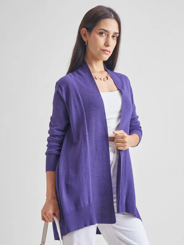  Tokyo Talkies Women Navy Blue Round Neck Sweaters