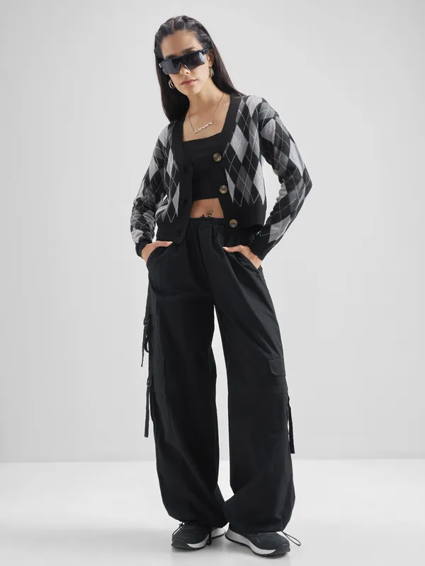 Women Checked Sweater