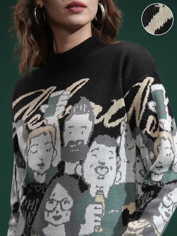 Women Printed Sweater