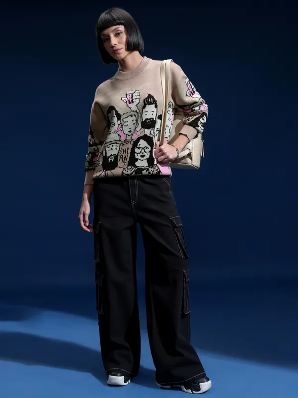 Women Printed Sweater