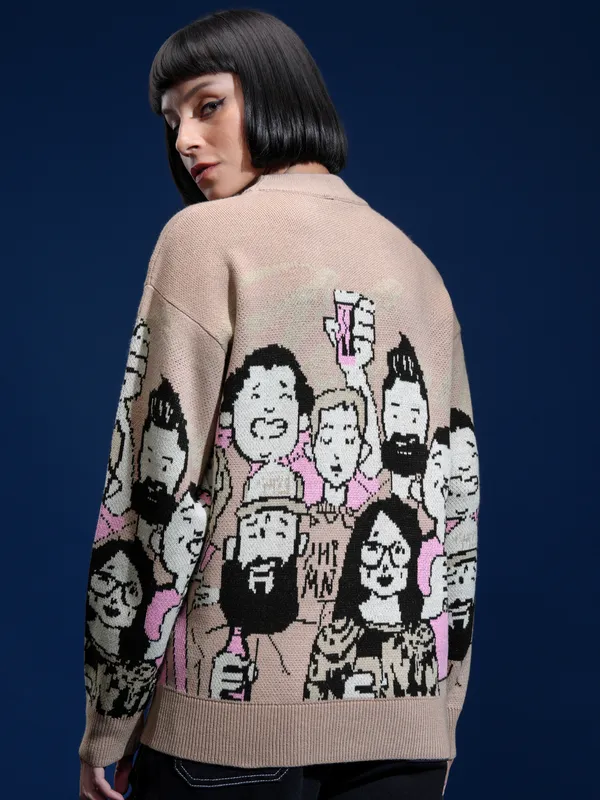 Women Printed Sweater