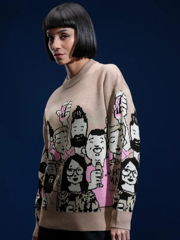 Women Printed Sweater