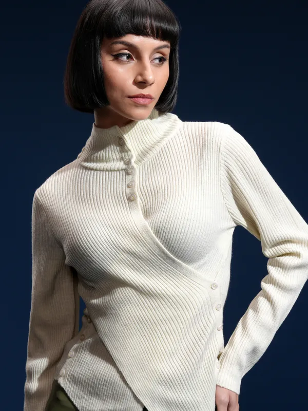 Women Self Design Sweater