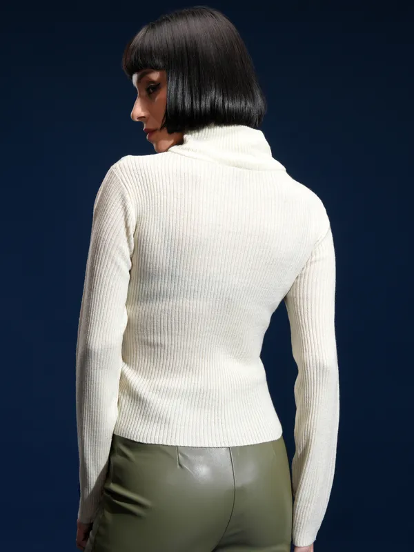 Women Self Design Sweater