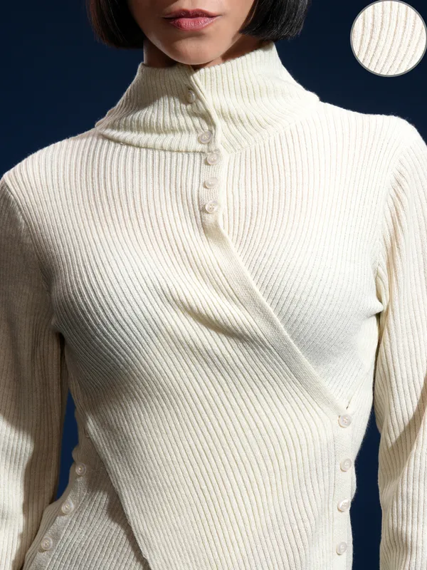 Women Self Design Sweater