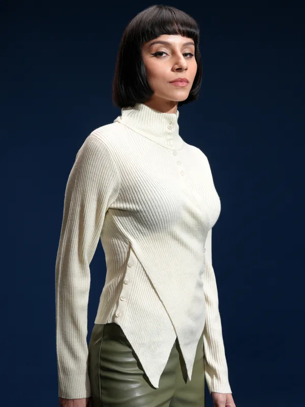 Women Self Design Sweater