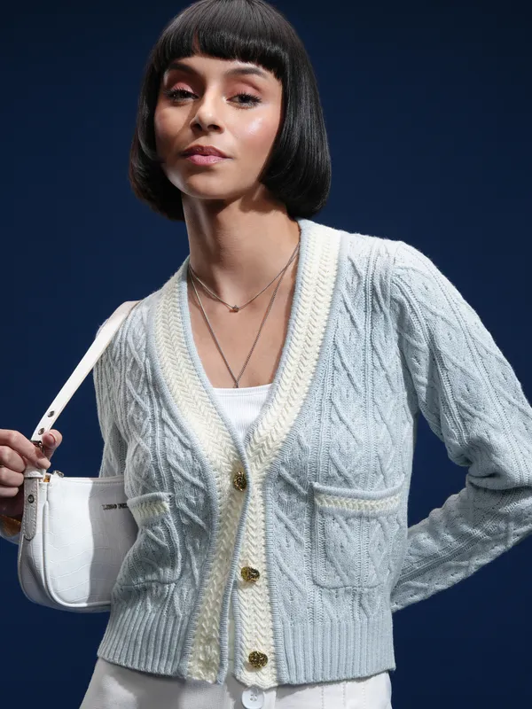 Women Self Design Sweater