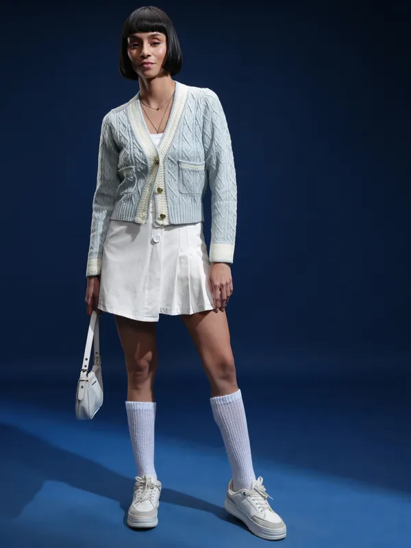 Women Self Design Sweater