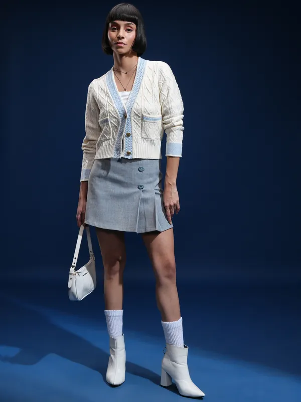 Women Self Design Sweater