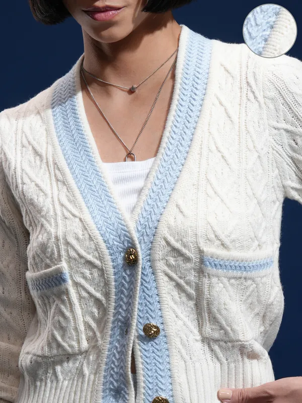 Women Self Design Sweater