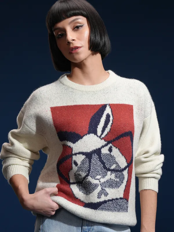 Women Printed Sweater