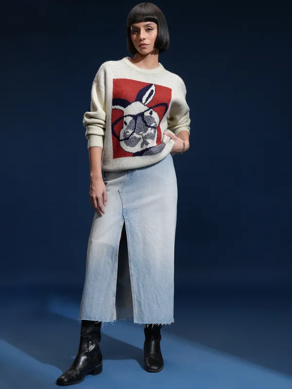 Women Printed Sweater