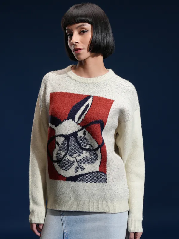 Women Printed Sweater