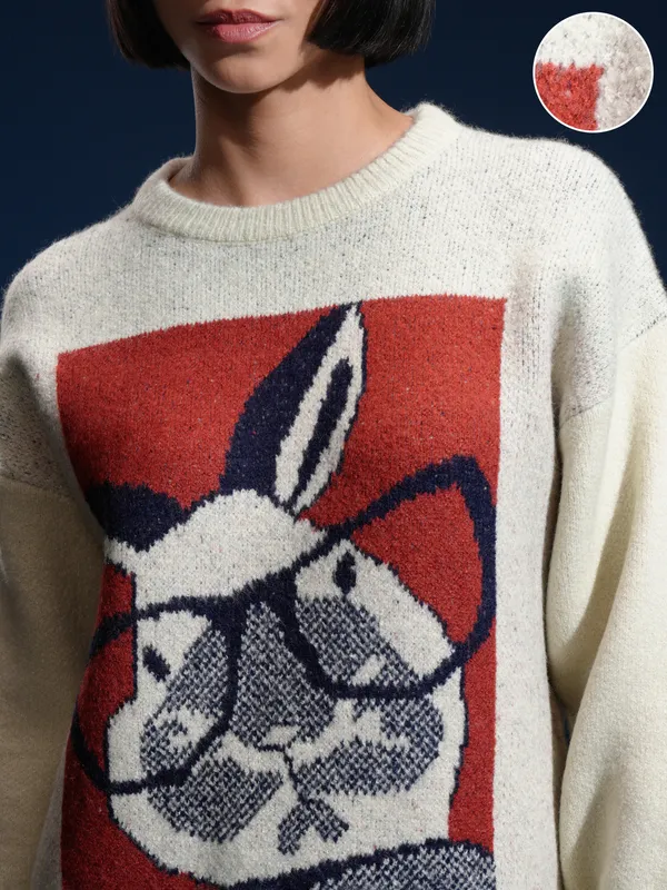 Women Printed Sweater