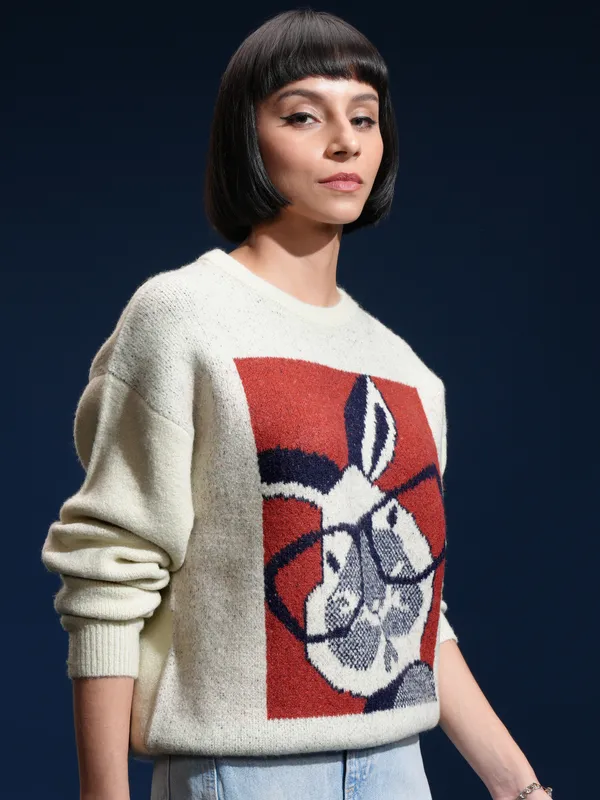 Women Printed Sweater