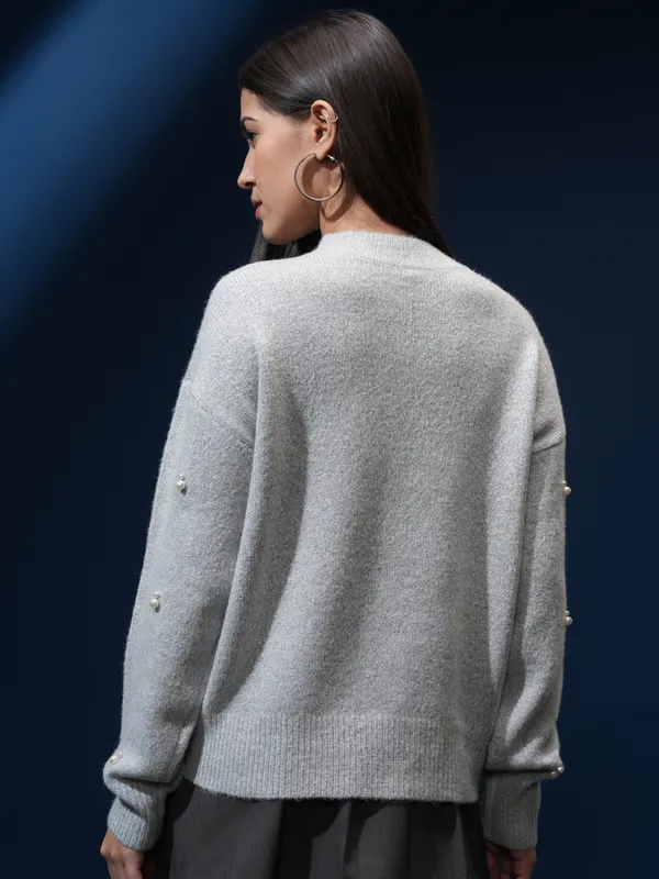 Women Embellished Sweater