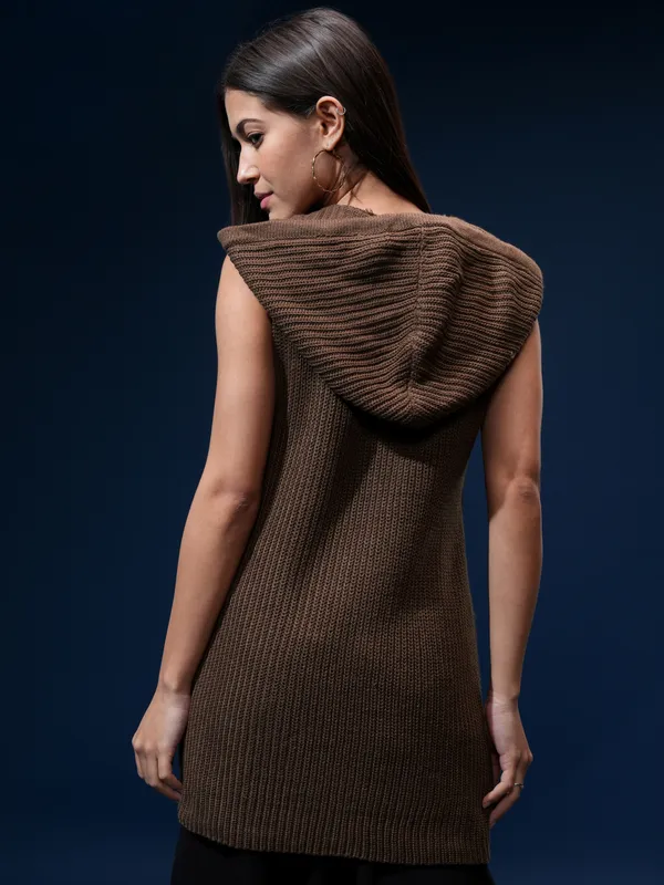 Women Self Design Sweater