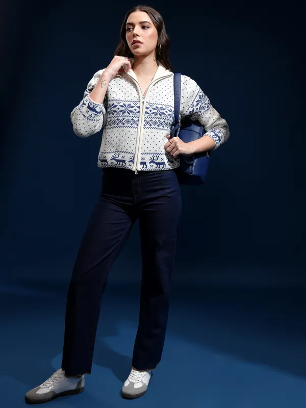 Women Printed Sweater