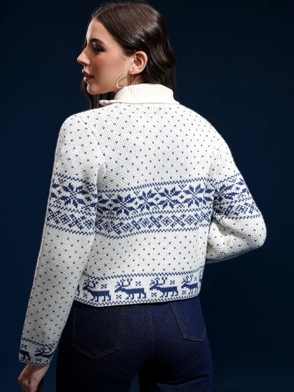 Women Printed Sweater