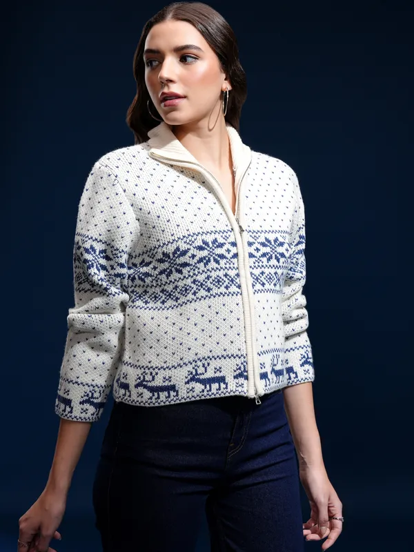 Women Printed Sweater